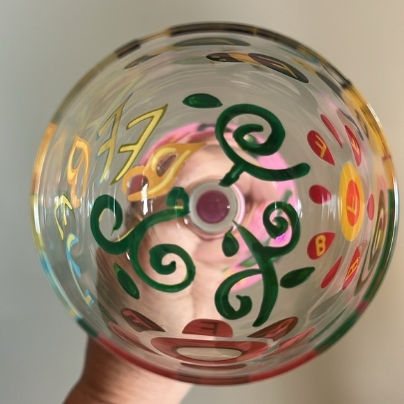 Brand New Lolita "BFF" 15 oz. Hand Painted Wine Glass Best Friends Colorful Gift - Picture 14 of 16